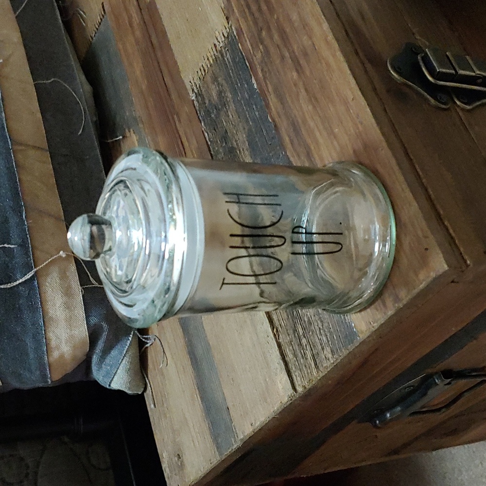 Rae Dunn TOUCH UP Glass Jar